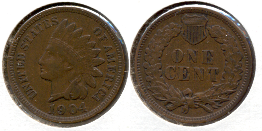 1904 Indian Head Cent VF-20 w
