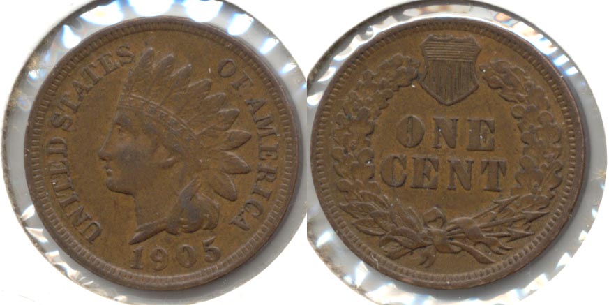1905 Indian Head Cent AU-50 d