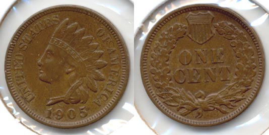 1905 Indian Head Cent AU-55