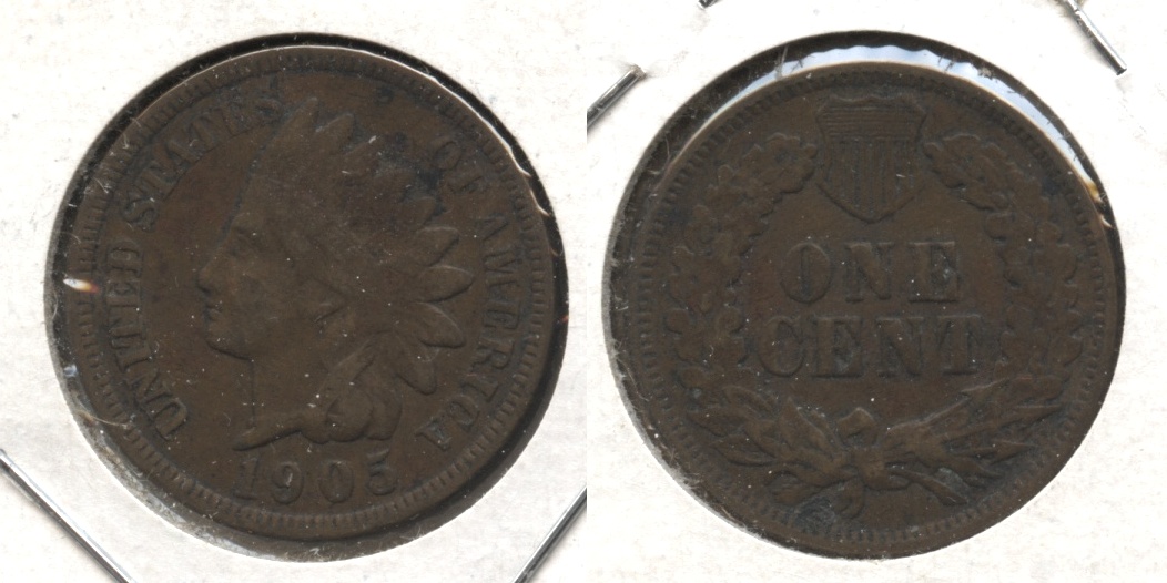 1905 Indian Head Cent Fine-12 #v