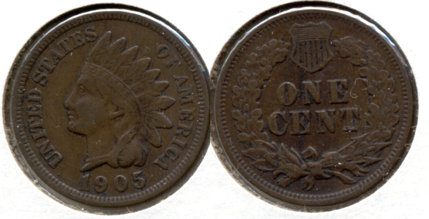 1905 Indian Head Cent VF-20 h