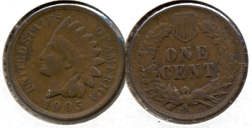 1905 Indian Head Cent VF-20 u