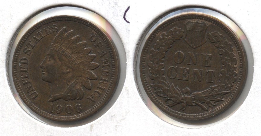 1906 Indian Head Cent AU-50 #ae