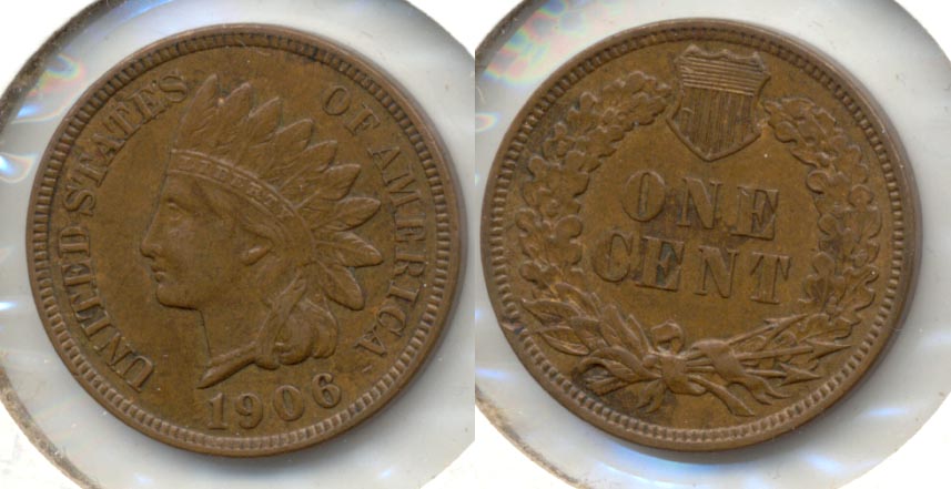 1906 Indian Head Cent AU-50 k