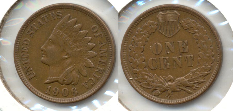 1906 Indian Head Cent AU-50 o