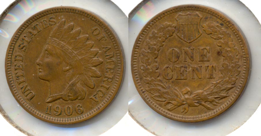 1906 Indian Head Cent AU-50 r