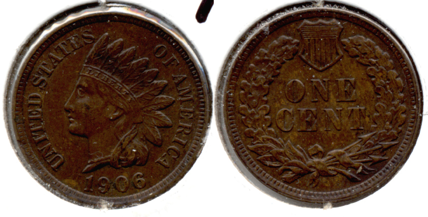 1906 Indian Head Cent AU-50 u