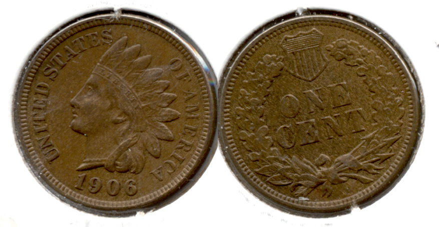 1906 Indian Head Cent AU-50 v