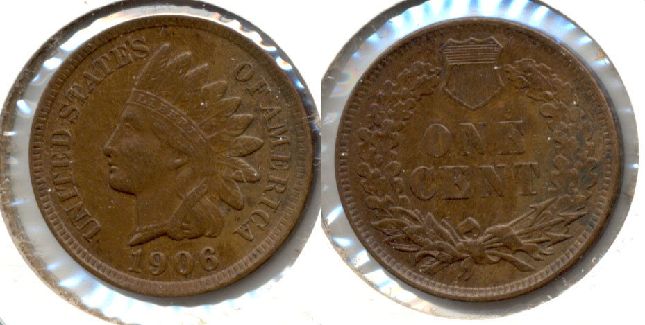 1906 Indian Head Cent AU-58