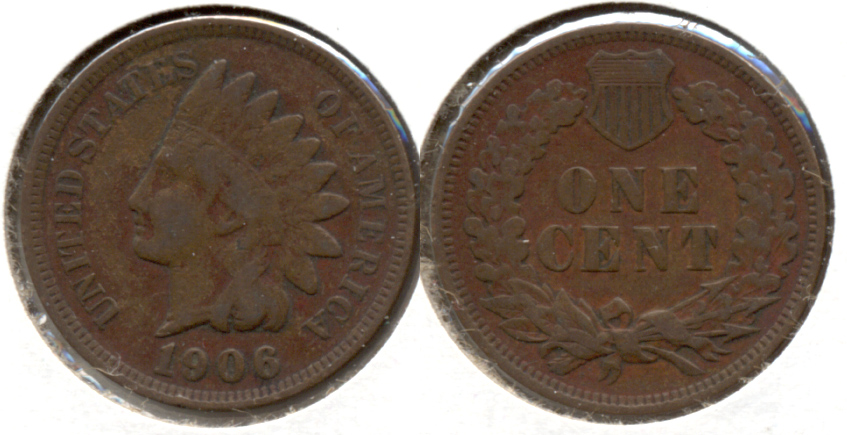 1906 Indian Head Cent Fine-12 aa