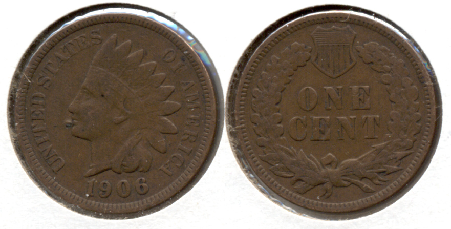 1906 Indian Head Cent Fine-12 ag