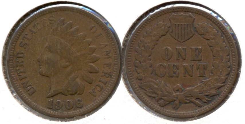 1906 Indian Head Cent Fine-12 d