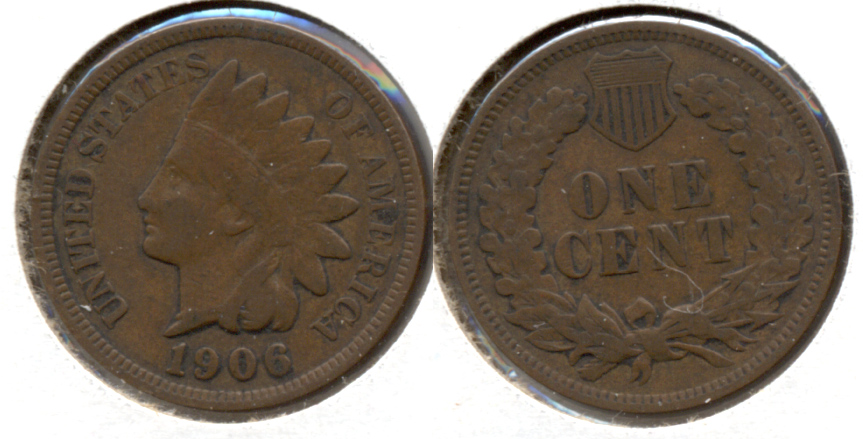 1906 Indian Head Cent Fine-12 l
