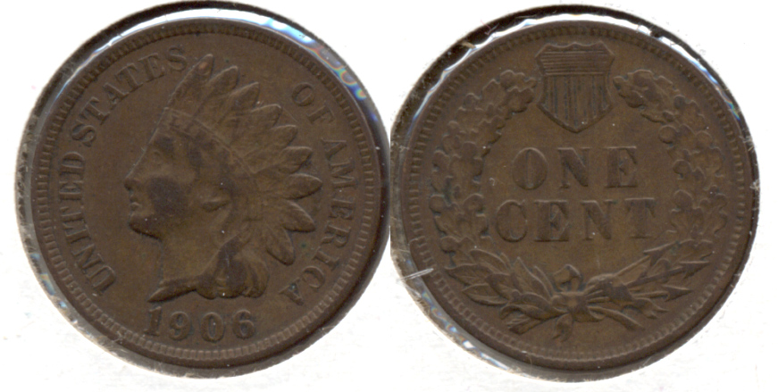 1906 Indian Head Cent Fine-12 n
