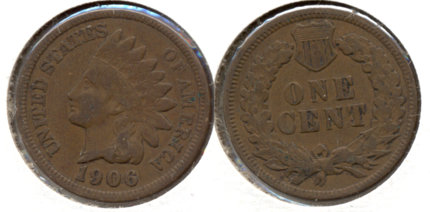 1906 Indian Head Cent Fine-12 p