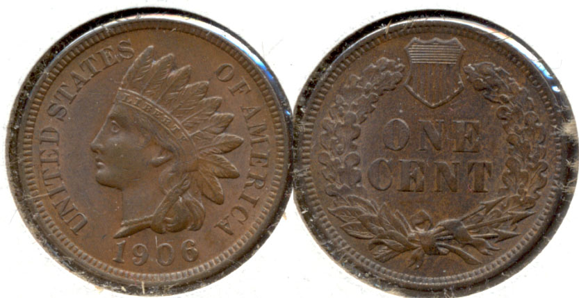 1906 Indian Head Cent MS-63 Brown