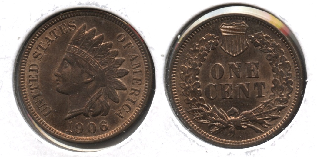 1906 Indian Head Cent MS-63 Red Brown #d