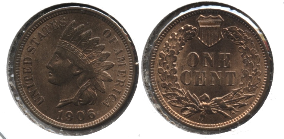 1906 Indian Head Cent MS-64 Red Brown