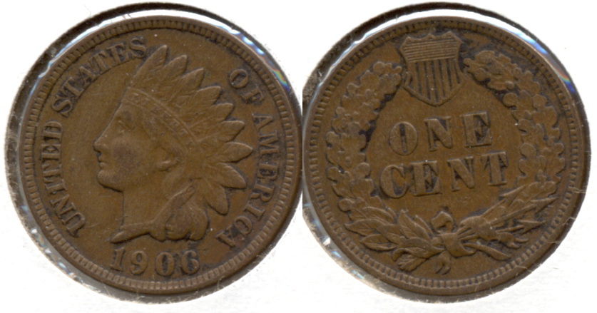 1906 Indian Head Cent VF-20 g