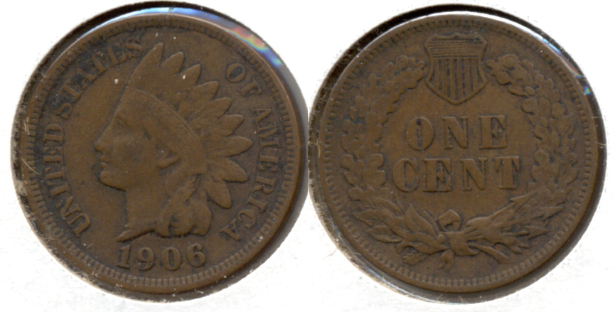 1906 Indian Head Cent VF-20 o