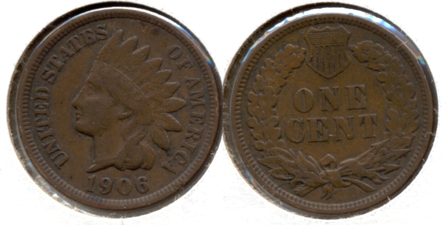 1906 Indian Head Cent VF-20 p