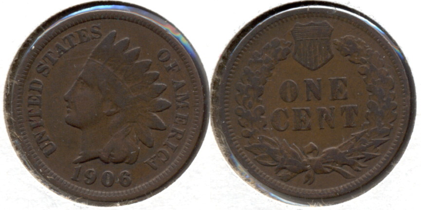 1906 Indian Head Cent VG-8 n