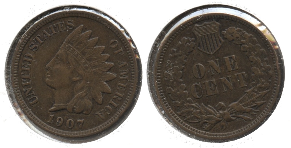 1907 Indian Head Cent AU-50 #t