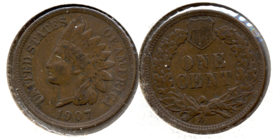 1907 Indian Head Cent EF-40 b