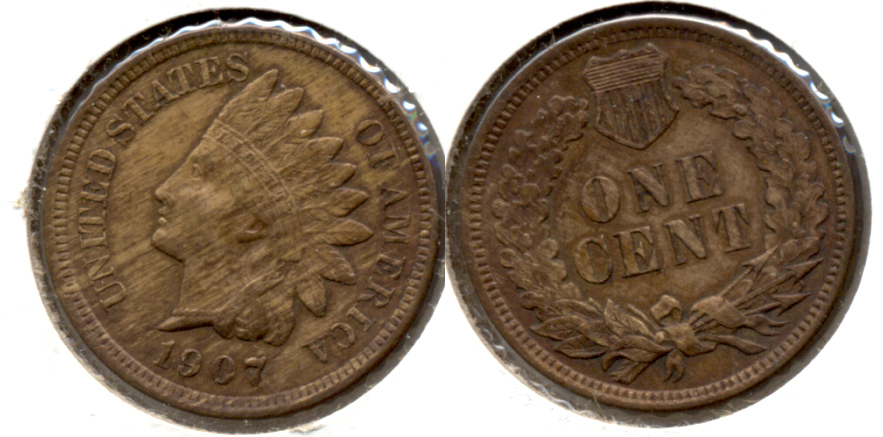 1907 Indian Head Cent EF-40 o