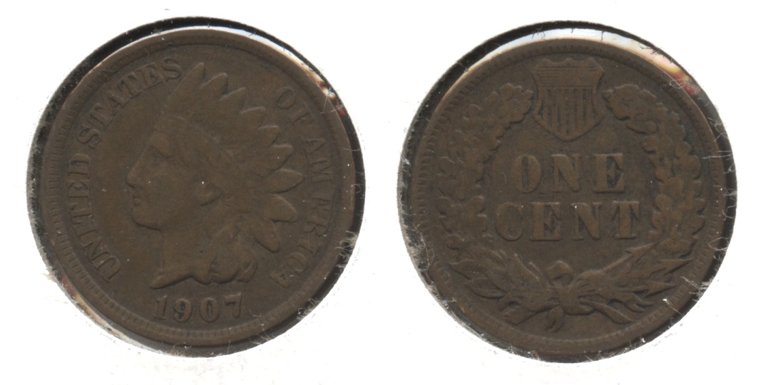 1907 Indian Head Cent Fine-12 #aa
