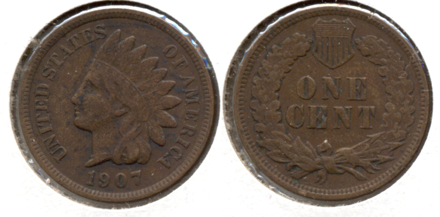 1907 Indian Head Cent Fine-12 g