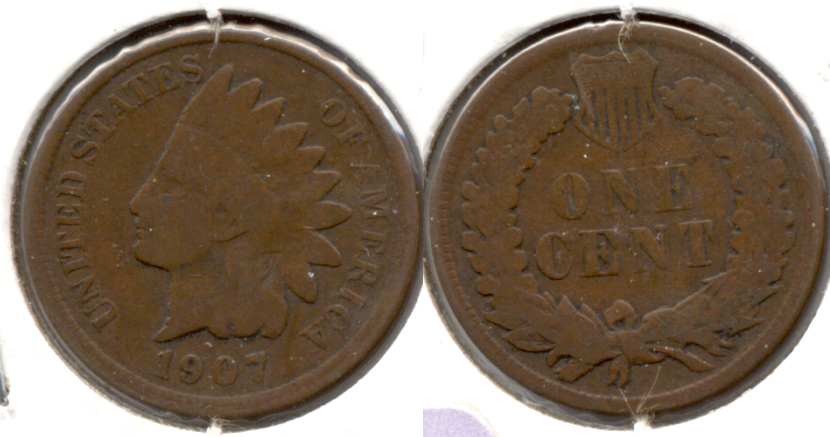 1907 Indian Head Cent Good-4