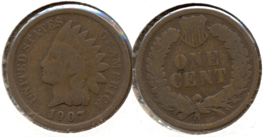 1907 Indian Head Cent Good-4 b