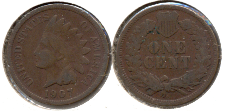 1907 Indian Head Cent Good-4 c