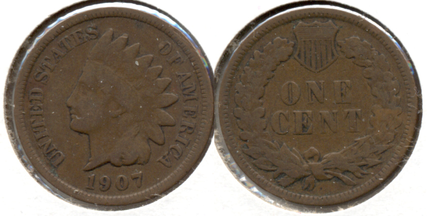 1907 Indian Head Cent Good-4 l