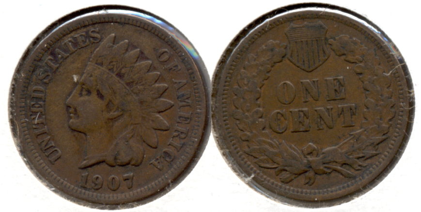1907 Indian Head Cent VF-20 ae