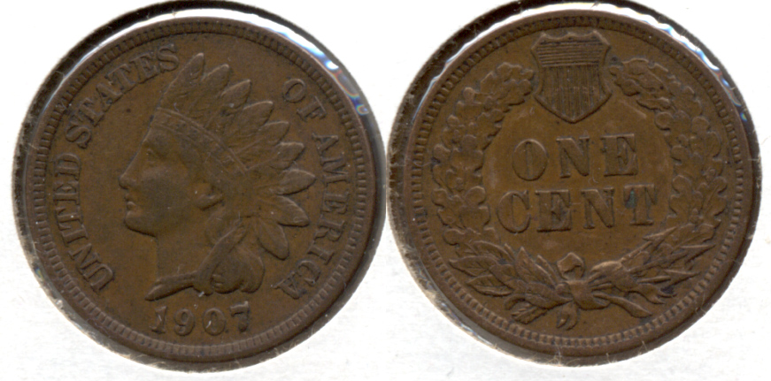 1907 Indian Head Cent VF-20 am