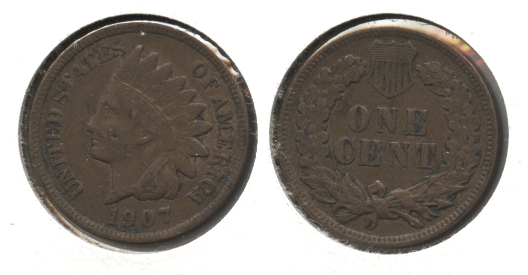 1907 Indian Head Cent VF-20 #bu