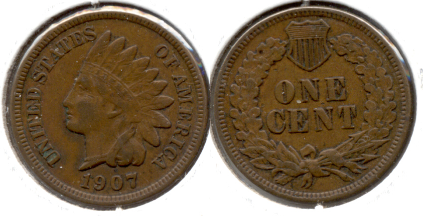 1907 Indian Head Cent VF-20 e