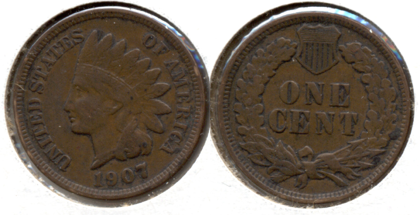 1907 Indian Head Cent VF-20 m