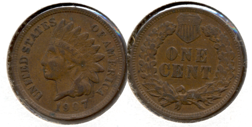 1907 Indian Head Cent VF-20 t