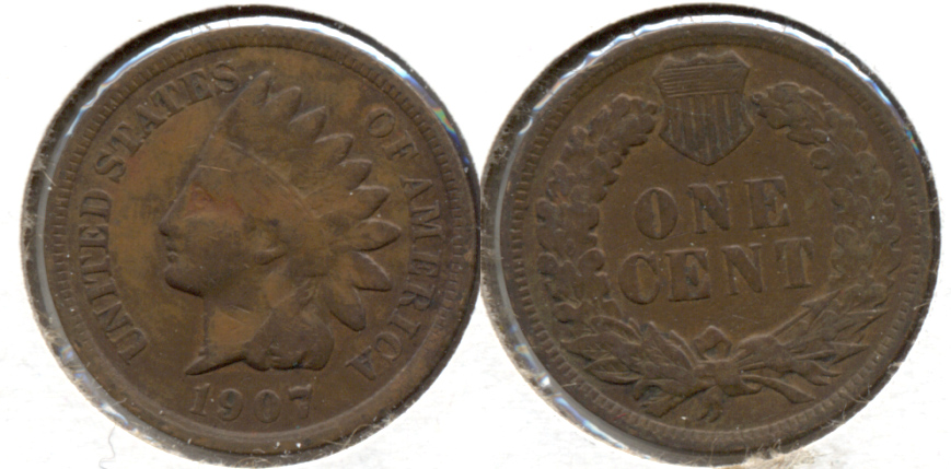 1907 Indian Head Cent VG-8 e