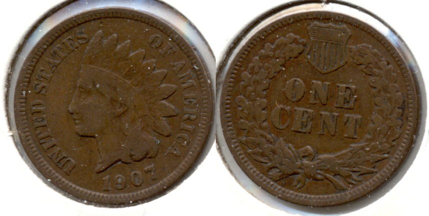 1907 Indian Head Cent VG-8 n