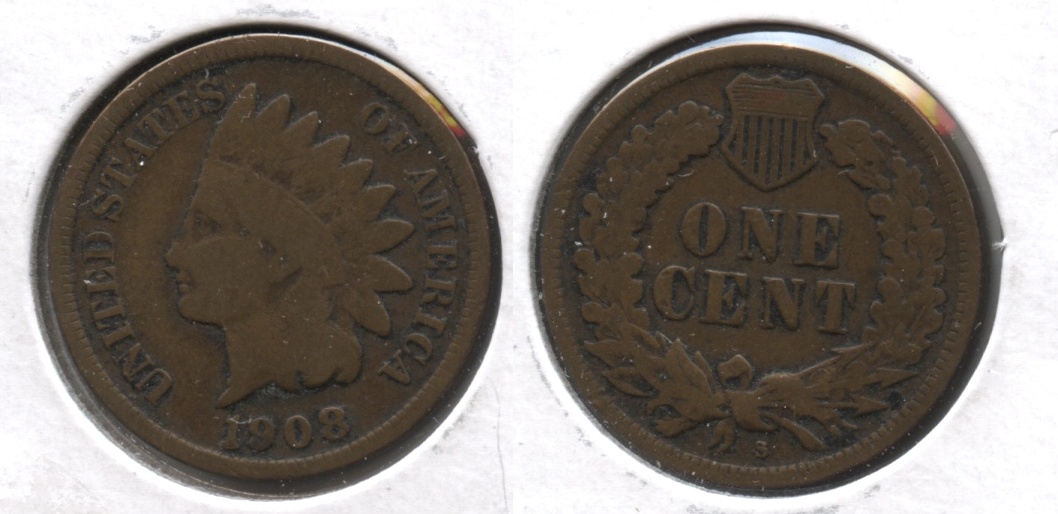 1908-S Indian Head Cent Good-4 #b