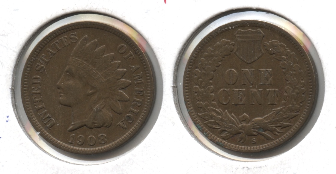 1908-S Indian Head Cent VF-20 #h