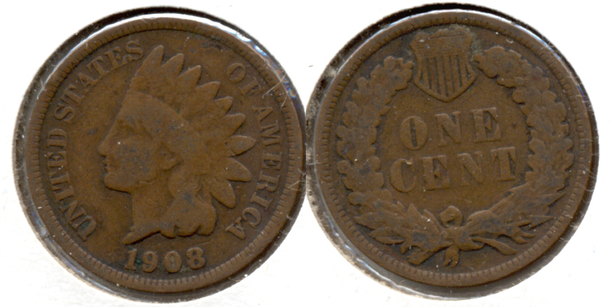 1908 Indian Head Cent Good-4 a