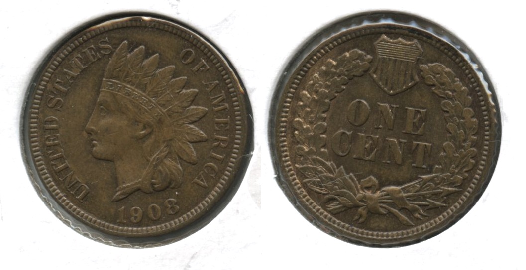 1908 Indian Head Cent MS-63 Brown #e