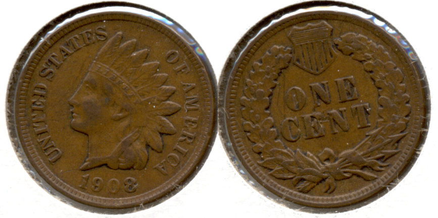 1908 Indian Head Cent VF-20 b