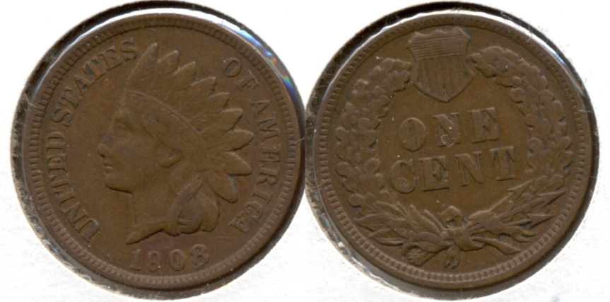 1908 Indian Head Cent VF-20 n