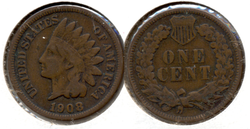 1908 Indian Head Cent VG-8 b